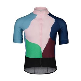 POC Kurzarm Fahrradtrikot - ESSENTIAL ROAD PRINT - Blau/Grün/bordeaux