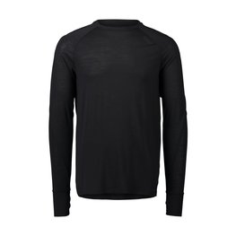 POC Langarm Fahrradtrikot für den Winter - LIGHT MERINO - Schwarz