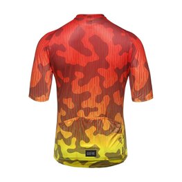 GORE Kurzarm Fahrradtrikot - RAIN CAMO - Orange/Gelb