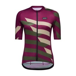GORE Kurzarm Fahrradtrikot - SIGNAL CHAOS - Lila/Grau