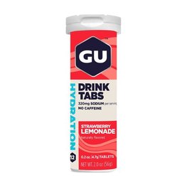 GU Ernährung für Radfahrer - HYDRATION DRINK TABS 54 G STRAWBERRY LEMONADE