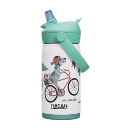 CAMELBAK Fahrrad-Wasserflasche - THRIVE FLIP STRAW KIDS VSS 0,35 L - Weiß/mehrfarbig