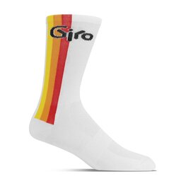 GIRO Klassische Fahrradsocken - COMP RACER HIGH RISE - Weiß/mehrfarbig