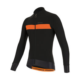 SANTINI Langarm Fahrradtrikot für den Winter - ADAPT WOOL - Orange/Schwarz
