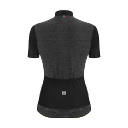 SANTINI Kurzarm Fahrradtrikot - COLORE PURO LADY - Grau/Schwarz