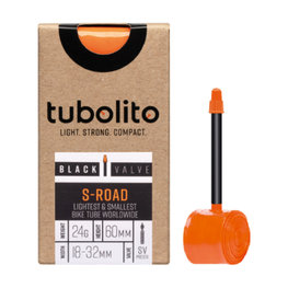 TUBOLITO Reifenschlauch - S-TUBO ROAD 700x18/28C BLACK - SV80 - Orange
