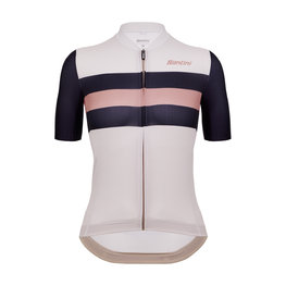 SANTINI Kurzarm Fahrradtrikot - ECO SLEEK NEW BENGAL - Weiß/Schwarz