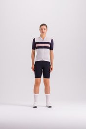 SANTINI Kurzarm Fahrradtrikot - ECO SLEEK NEW BENGAL - Weiß/Schwarz