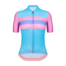 SANTINI Kurzarm Fahrradtrikot - ECO SLEEK NEW BENGAL - Rosa/Türkis