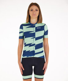 SANTINI Kurzarm Fahrradtrikot - FURIA SMART - Hellgrün/Grün