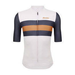 SANTINI Kurzarm Fahrradtrikot - ECO SLEEK NEW BENGAL  - Weiß/Grau