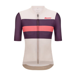 SANTINI Kurzarm Fahrradtrikot - BENGAL - Weiß/Lila/Rosa