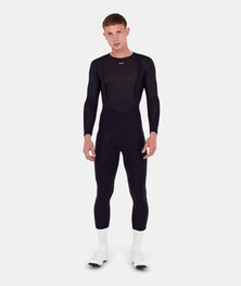 SANTINI 3/4 lange Fahrradhose mit Träger  - UNICO - Schwarz