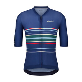 SANTINI Kurzarm Fahrradtrikot - BENGAL EVO - Blau