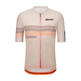 SANTINI Kurzarm Fahrradtrikot - IDEA - Beige