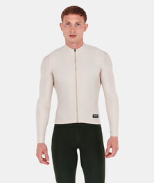 SANTINI Langarm Fahrradtrikot für den Winter - RTR - Beige
