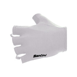 SANTINI Fingerlose Fahrradhandschuhe - 3D - Weiß