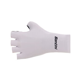 SANTINI Fingerlose Fahrradhandschuhe - MADSS AERO - Weiß