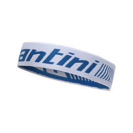 SANTINI Fahrradstirnband - HEADBAND - Weiß/Blau