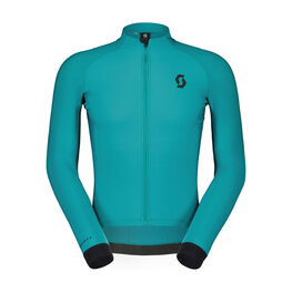 SCOTT Langarm Fahrradtrikot für den Winter - PRO WARM - Türkis