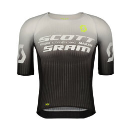 SCOTT Kurzarm Fahrradtrikot - SRAM RACE - Schwarz/Weiß