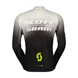 SCOTT Langarm Fahrradtrikot für den Sommer - SCOTT-SRAM PRO - Schwarz/Weiß