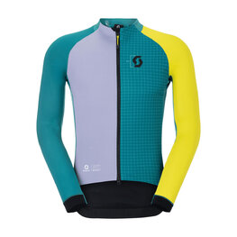 SCOTT Winddichte Fahrradjacke - RC PRO WARM GTX WS-REMIX - Grün/Lila/Gelb