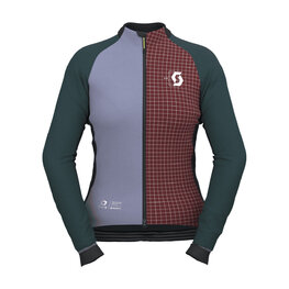 SCOTT Winddichte Fahrradjacke - RC PRO WARM GTX WS-REMIX W - Grün/Rot/Grau