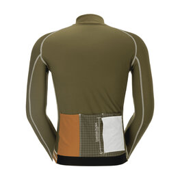 SCOTT Langarm Fahrradtrikot für den Winter - RC PRO WARM REMIX - Braun/Grün