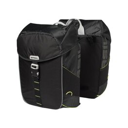 BASIL Fahrradtasche - MILES DOUBLE BAG - Schwarz/Grün