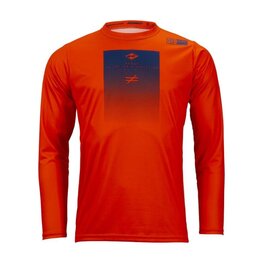 KENNY Langarm Fahrradtrikot für den Sommer - FACTORY - Orange/Blau