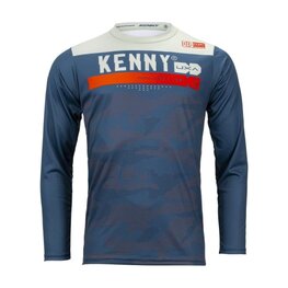 KENNY Langarm Fahrradtrikot für den Sommer - ELITE - Blau