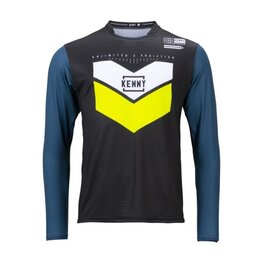 KENNY Langarm Fahrradtrikot für den Sommer - PROLIGHT KID - Gelb/Blau