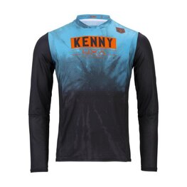 KENNY Langarm Fahrradtrikot für den Sommer - CHARGER  - Hellblau/Blau