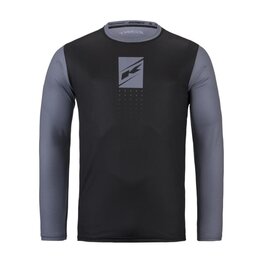 KENNY Langarm Fahrradtrikot für den Sommer - ELITE 25 - Schwarz/Grau