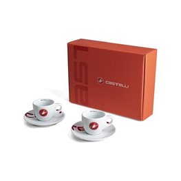 CASTELLI Tassen - ESPRESSO CUP - Weiß/Rot