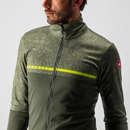 CASTELLI Fahrrad-Thermojacke - FINESTRE - Grün/Gelb