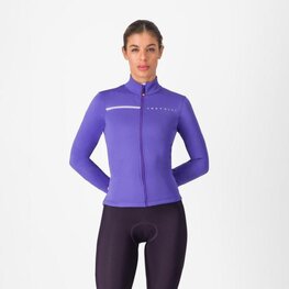 CASTELLI Langarm Fahrradtrikot für den Winter - SINERGIA 2 - Lila