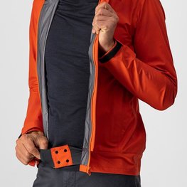 CASTELLI Fahrrad-Regenjacke - COMMUTER REFLEX - Orange/Rot