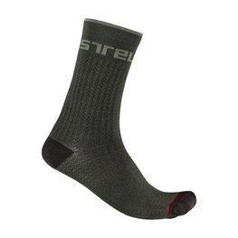 CASTELLI Klassische Fahrradsocken - DISTANZA 20 - Grün