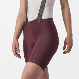 CASTELLI Kurze Fahrradhose mit Trägern - FREE AERO RC W - bordeaux