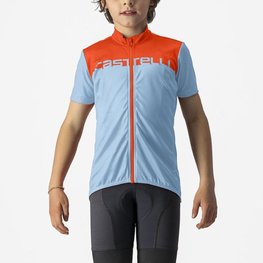 CASTELLI Kurzarm Fahrradtrikot - NEO PROLOGO - Hellblau/Orange