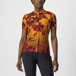 CASTELLI Kurzarm Fahrradtrikot - UNLTD SENTIERO - Orange/Rot