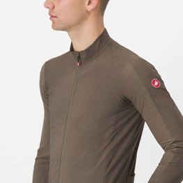 CASTELLI Langarm Fahrradtrikot für den Winter - FLIGHT LS AIR - Grün