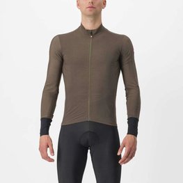 CASTELLI Langarm Fahrradtrikot für den Winter - FLIGHT LS AIR - Grün