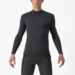 CASTELLI Langarm Fahrrad-Shirt - BANDITO WOOL LS - Schwarz