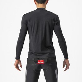 CASTELLI Langarm Fahrrad-Shirt - BANDITO WOOL LS - Schwarz