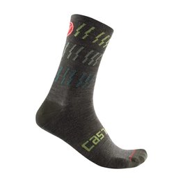 CASTELLI Klassische Fahrradsocken - MID WINTER 18 - Grün