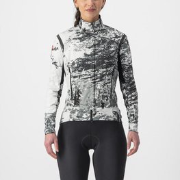 CASTELLI Fahrrad-Thermojacke - UNLIMITED PERFETTO ROS 2 W - Weiß/Grau