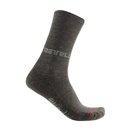 CASTELLI Klassische Fahrradsocken - QUINDICI SOFT MERINO W - Grün